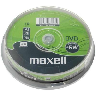 Dvd+rw maxell, 4.7 гб, 4x, 10 бр., в целофан, ml-ddvdrw-10pk