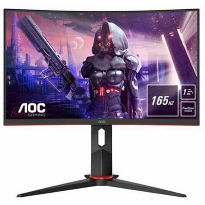 Монитор aoc c24g2u bk va curved 130mm 165hz 1ms mprt freesync premium usb hub speakers gaming, c24g2u/bk
