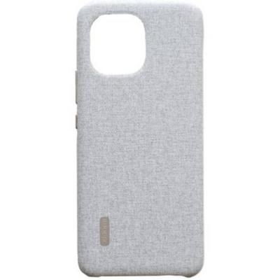 Калъф за смартфон xiaomi mi 11 cloth pattern vegan leather case polar gray, сив, bhr4982gl