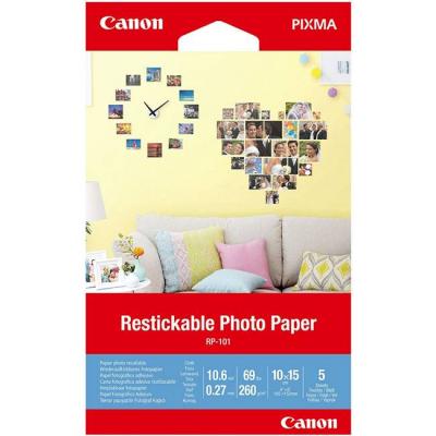 Хартия canon restickable photo paper rp-101, 10x15 cm, 5 sheets, 3635c002aa