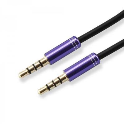 Аудио кабел sbox, 3.5 мм стерео жак m/m, 1.5 м, черен/лилав, 3535-1.5u