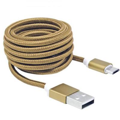 Usb кабел sbox usb am-micro-15g, type a - micro b, m / m, 1.5 м, златист, usb am-micro-15g