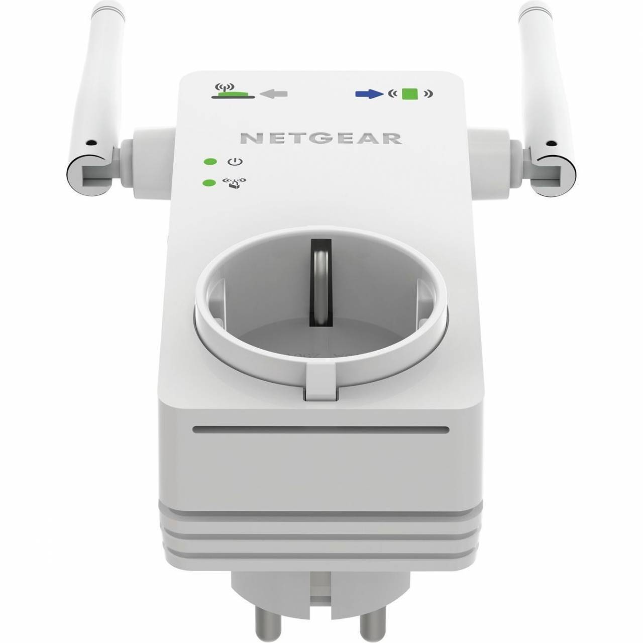 Безжична точка netgear n300 wifi range extender, 1 port, 2 external antenna  - wn3100rp-100pes 