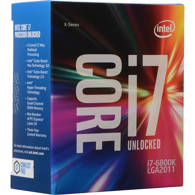 Процессор intel core i7 6800k обзор