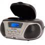 Аудио микросистема aiwa bluetooth cd amfm mp3 плейър черно сиво, bbtc-550mg
