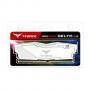 Памет team group t-force delta rgb ddr4, 8gb 3000 mhz, cl16-18-18-36, 1.35v, бяла, team-ram-4-w-8gb-3000