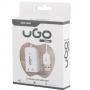 Външна аудио карта ugo sound card ukd-1086 usb on cable, virtual 7.1, usb 2.0, микрофон, бяла, ukd-1086