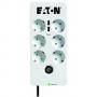 Електрически филтър eaton protection box 6 tel usb din, 6 гнезда, 250 v, 2500 w, 60 hz, schuko, черен / бял, pb6tud