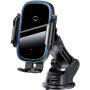 Безжично зарядно устройство baseus light electric holder wireless charger car mount, qi съвместими смартфони, черен, wxhw03-01