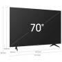 Телевизор hisense a7100f, 70 инча 4k ultra hd, 3840 x 2160, 60 hz, dled, hdr 10, hlg, dolby, dts, smart tv, wifi, bt, hdmi, usb, lan, черен, 70a7100f