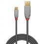 Usb2 кабел lindy 1type am 1microbm cromo line 2м, lny-36652