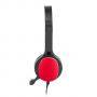 Слушалки ugo headset usl-1222 + microphone, red, usl-1222