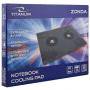 Охладител за лаптоп titanum zonda cooling pad 15.6 инча, 2 вентилатора, черен