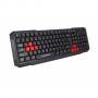 Геймърска клавиатура esperanza aspis red, ергономична форма, uv устойчива на надраскване технология, черен/червен, egk102r