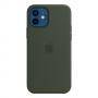 Калъф apple iphone 12/12 pro silicone, case with magsafe - cypress green (seasonal fall 2020), mhl33zm/a