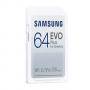 Памет samsung 64gb sd card evo plus with adapter, class10, transfer speed up to 130mb/s, mb-sc64k/eu