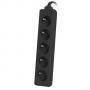 Разклонител lanberg power strip, за ups устройства, 5 гнезда, 2500 w, 1 м кабел, защита за деца, черен, ps0-05e-0100-iec-bk