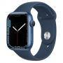 Смарт часовник apple watch series 7, 45mm, gps, 32gb, водоустойчив и прахоустойчив, nfc, bluetooth, wi-fi, син, mkn83bs/a