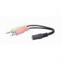 Геймърски слушалки с микрофон gembird, 3.5 mm аудио жак, rgb подсветка, черен, ghs-06