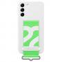 Калъф samsung s22+ s906, 6.6 инча, силикон, с каишка, бял, ef-gs906twegww