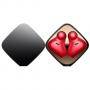 Безжични слушалки huawei freebuds lipstick black case, red earbuds, черен case тип червило, червени