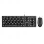 Комплект клавиатура и ммишка a4 kk-3330 usb desktop, 1200 dpi, черна, a4 kk-3330 usb desktop black