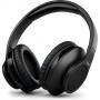 Безжични tv/pc слушалки philips, bluetooth 5.1, usb, 40 мм говорители, 118 db,  20 - 20 000 hz, микрофон, до 10 м обхват, черни, tah6206bk/00