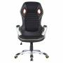 Геймърски стол carmen 7506, 120 - 130 см / 64 см, макс. 130 кг, еко кожа, мрежа / полипропилен, tilt tension, черен / зелен, 3520696