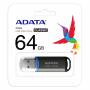 Флаш памет adata c906, 64 gb, usb 2.0 type-a, черна, ac906-64g-rbk