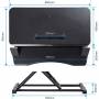 Стойка за бюро fellowes corvisio, регулируема височина: 2.9 - 41.5 cm, до 17 кг, стомана, ергономична, черна, 4015100550