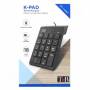Цифрова клавиатура tnb k-pad, жична, usb, 18 бутона, черна, 2045100082
