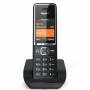 Безжичен dect телефон gigaset comfort 550, 2.2 инча цветен дисплей, 1 линия, 200 адресни позиции, 26 езика меню, 3.5 мм жак, черен, 1015165