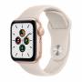 Часовник apple watch se gps + cellular, 40 mm, 1.57 инча oled, watchos, dual-core, 32 gb, 1 gb, wi-fi, bluetooth, микрофон, златист / бял, mkqx3bs/a