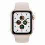 Часовник apple watch se gps + cellular, 40 mm, 1.57 инча oled, watchos, dual-core, 32 gb, 1 gb, wi-fi, bluetooth, микрофон, златист / бял, mkqx3bs/a