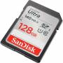 Карта памет sandisk ultra, 128 gb sdxc, запис: 140 mb/s, class 10, uhs-i, 3.3 v, sdsdunb-128g-gn6in