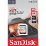 Карта памет sandisk ultra, 128 gb sdxc, запис: 140 mb/s, class 10, uhs-i, 3.3 v, sdsdunb-128g-gn6in