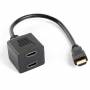 Адаптер lanberg adapter, hdmi-a (m) - hdmi-a (f) x2 splitter, 0.2 м кабел, черен, ad-0019-bk