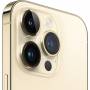 Смартфон apple iphone 14 pro, 6.1 инча xdr oled, ios 16, hexa-core, 6 gb, 256 gb, 48 mp + 12 mp + 12 mp / 12 mp, dual sim, златист, mq0g3rx/a