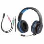 Геймърски слушалки с микрофон tracer gamezone dragon, blue led, черни, traslu46621