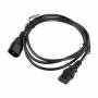 Кабел lanberg extension power supply cable iec 320 c13 -> c14 1.8m, black, ca-c13e-10cc-0018-bk