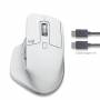 Безжична мишка logitech mx master 3s for mac, bluetooth, 7 бутона, 4000 dpi,  usb type c кабел, сив, 910-006572