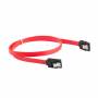 Кабел lanberg sata data ii (3gb/s) f/f cable 30cm metal clips, red, ca-sasa-14cc-0030-r