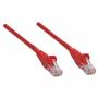 Пач кабел intellinet 737326, utp, cat.5e, 0.25 м, червен, 737326