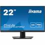 Монитор iiyama prolite xu2294hsu-b2, 21.5 инча fhd, 1920 x 1080, va, 1 ms, 250 cd/m2, 75 hz, 3-side borderless, usb hub, hdmi, dp, черен, xu2294hsu-b2