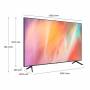 Телевизор samsung 55au7092, 55 инча 4k uhd, 3840 x 2160, led, smart tizen, 2000 pqi, dolby digital plus, hdmi, usb, wifi, bt, черен, ue55au7092uxxh