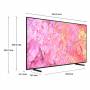 Телевизор samsung 43q60c, 43 инча 4k, 3840 x 2160, qled, flat, smart, 2400 pqi, 50 hz, hdr 10+, dvb-t2cs2, wifi, hdmi, usb, bt, черен, qe43q60cauxxh