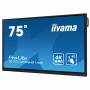 Дисплей iiyama te7512mis-b1ag, 74.5 инча ips, 16:9, 3840 x 2160, 400cd/m2, 8ms, vga, hdmi, usb-c, usb, rs-232, tech-16402