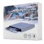 Външно оптично устройство gembird dvd-usb-02-sv, dvd+/-rw, usb 2.0, read: 24x, 8x, 6x, 4x, write: 24x, 8x, 6x, 5x, 4x, сиво, dvd-usb-02-sv