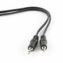 Аудио кабел gembird cca-404-5m, стерео жак 3.5 мм към стерео жак 3.5 мм, 5 м, черен, cca-404-5m