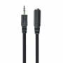 Удължителен аудио кабел gembird, 3.5 мм жак - 3.5 мм жак, male / female, 5 m, черен, cca-423-2m